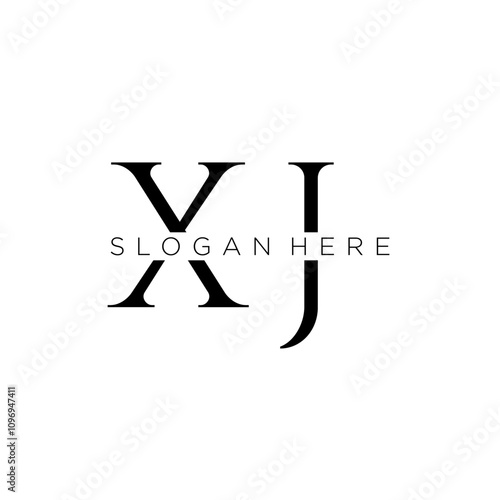 XJ initial monogram logo with bussines style dsign photo