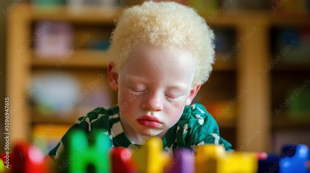 Young Child Engaged in Playful Learning Activity Young Child Engaged in Playful Learning Activity
