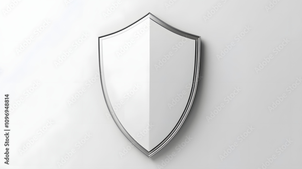 Cyber security safety shield in minimalistic style. 3d vector illustration. white background
Cyber security safety shield in minimalistic style. 3d vector illustration. white background