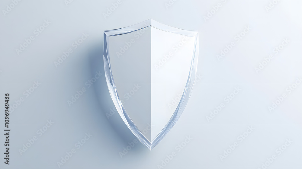 Cyber security safety shield in minimalistic style. 3d vector illustration. white background
Cyber security safety shield in minimalistic style. 3d vector illustration. white background