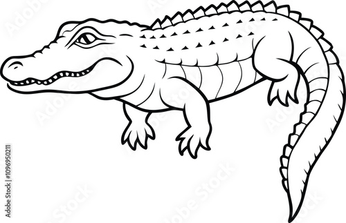 a crocodile vector art design 
