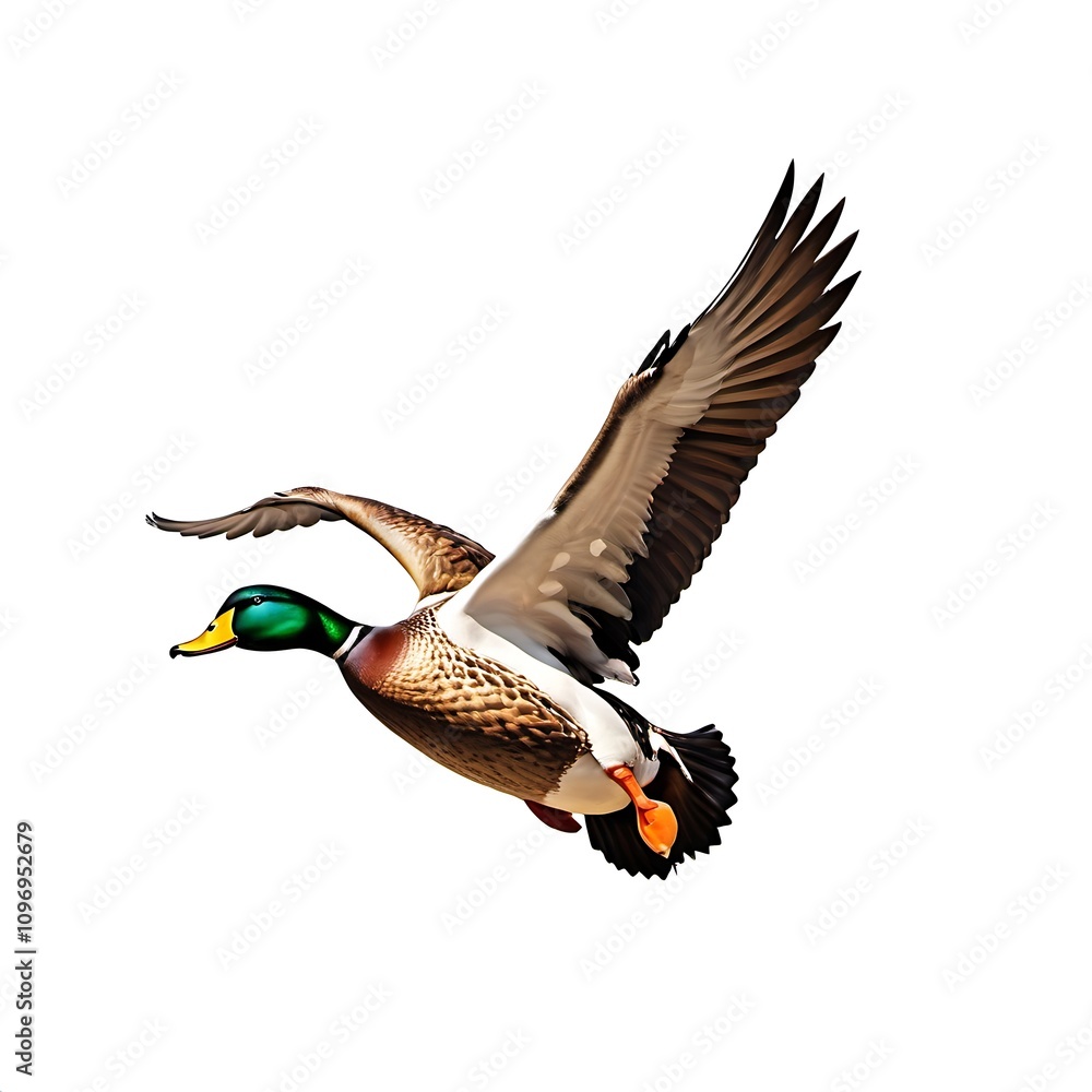 Obraz premium flying duck logo isolated on white background , no text