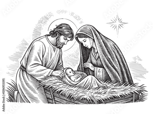 Holy Family During the Nativity