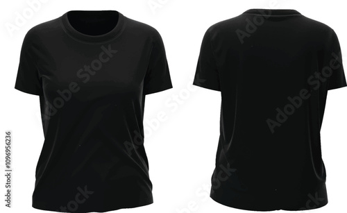 black t shirt isolated