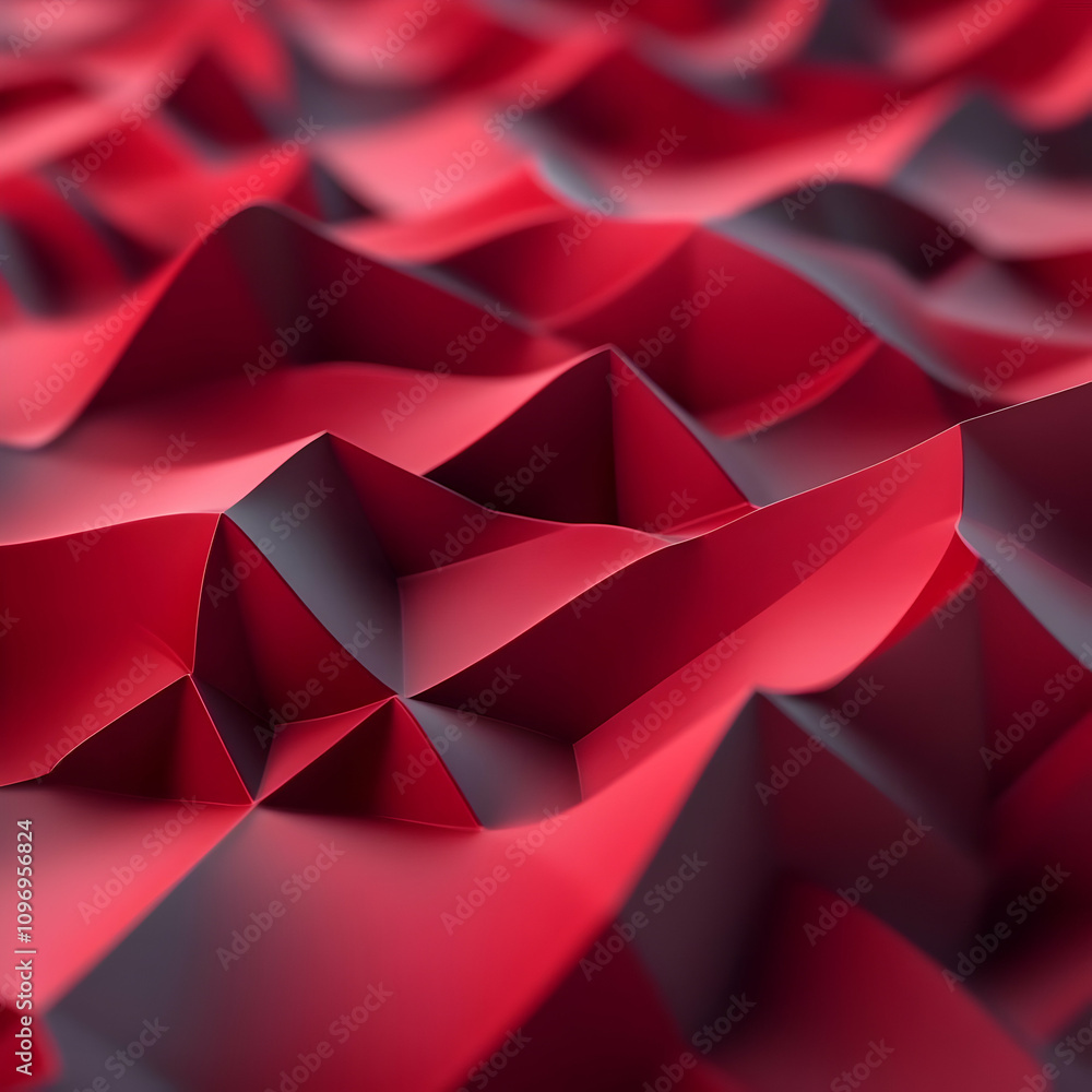Red 3D Abstract Background Illustration Red 3D Abstract Background Illustration