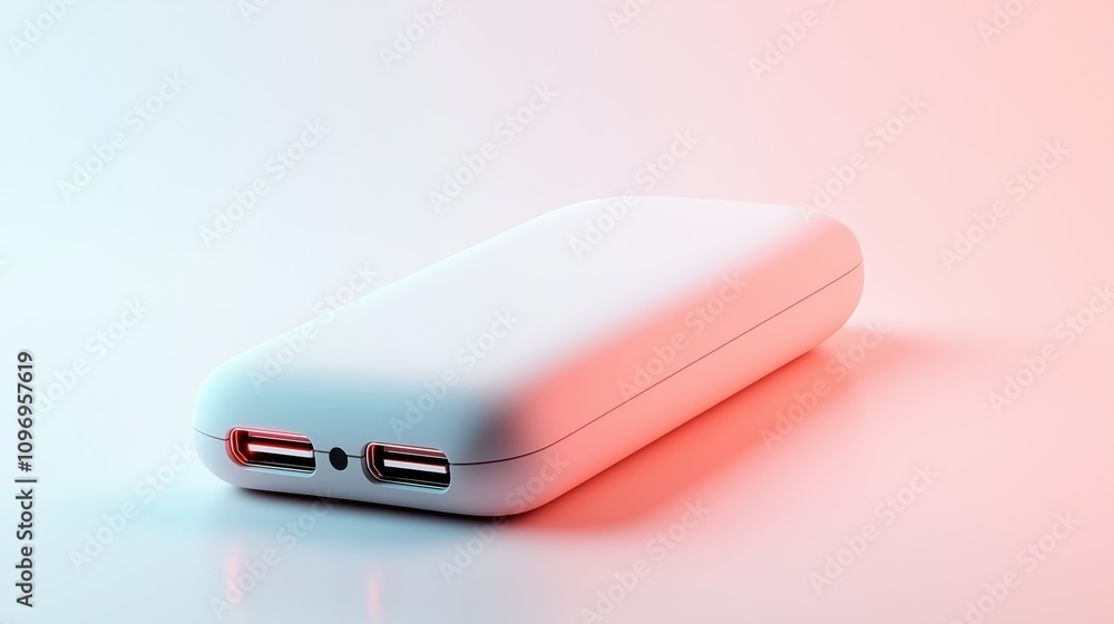 Sleek portable power bank offering high capacity charging with multiple USB ports and a modern design for efficient everyday use Sleek portable power bank offering high capacity charging with multiple USB ports and a modern design for efficient everyday use