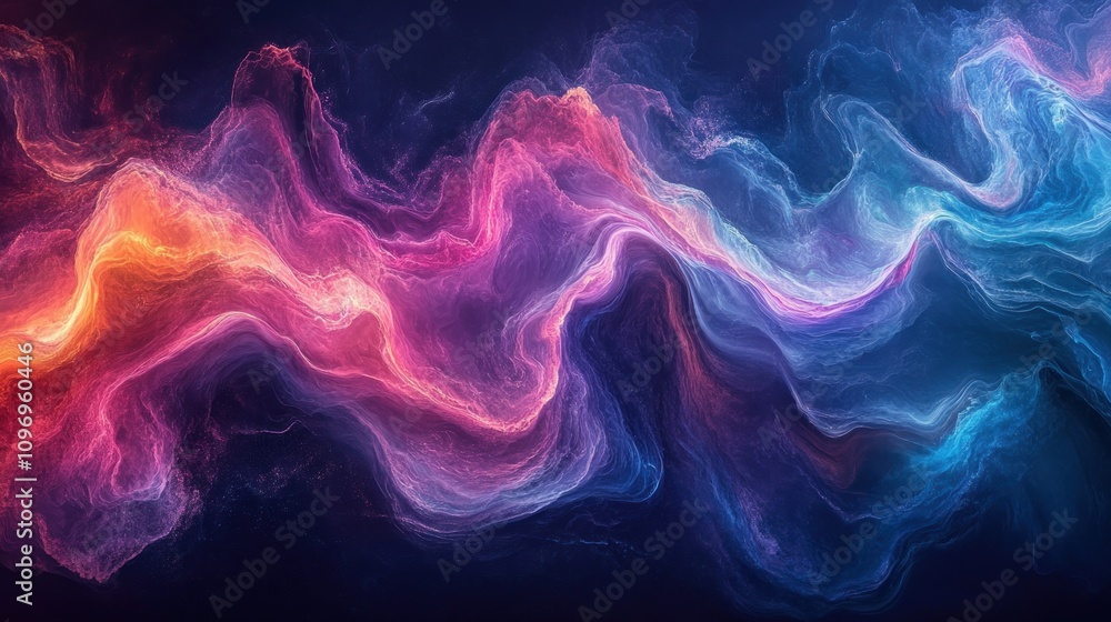 Abstract Cosmic Nebula Swirling Colorscape Abstract Cosmic Nebula Swirling Colorscape