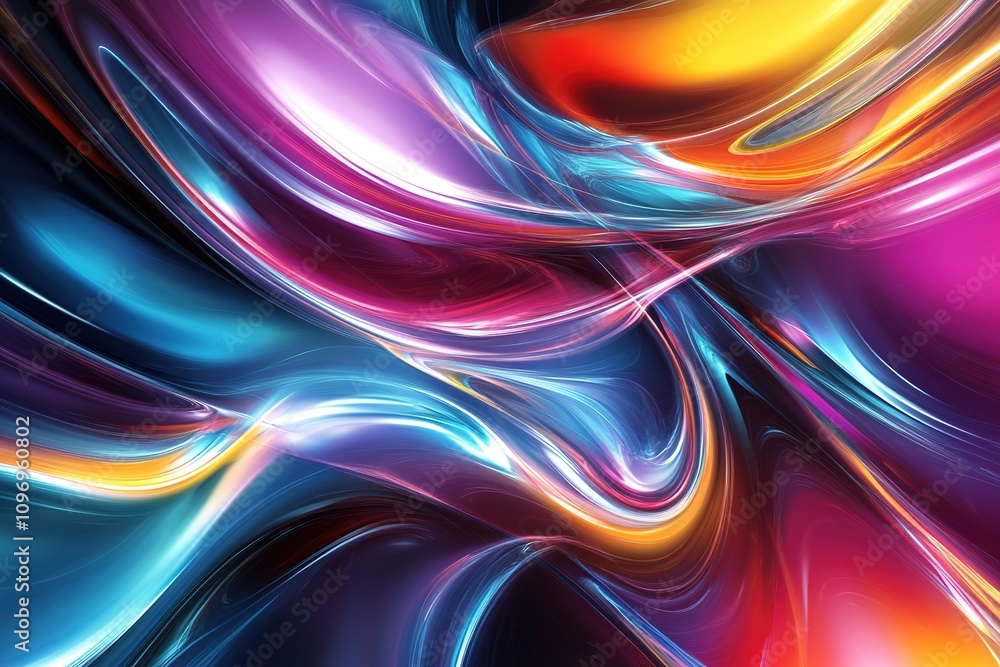 Colorful abstract swirls with luminous accents Colorful abstract swirls with luminous accents
