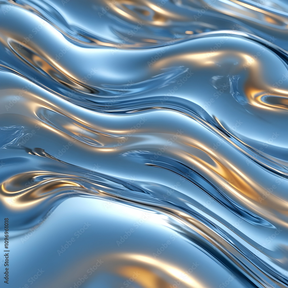 Liquid Metal 3D Abstract Background Liquid Metal 3D Abstract Background