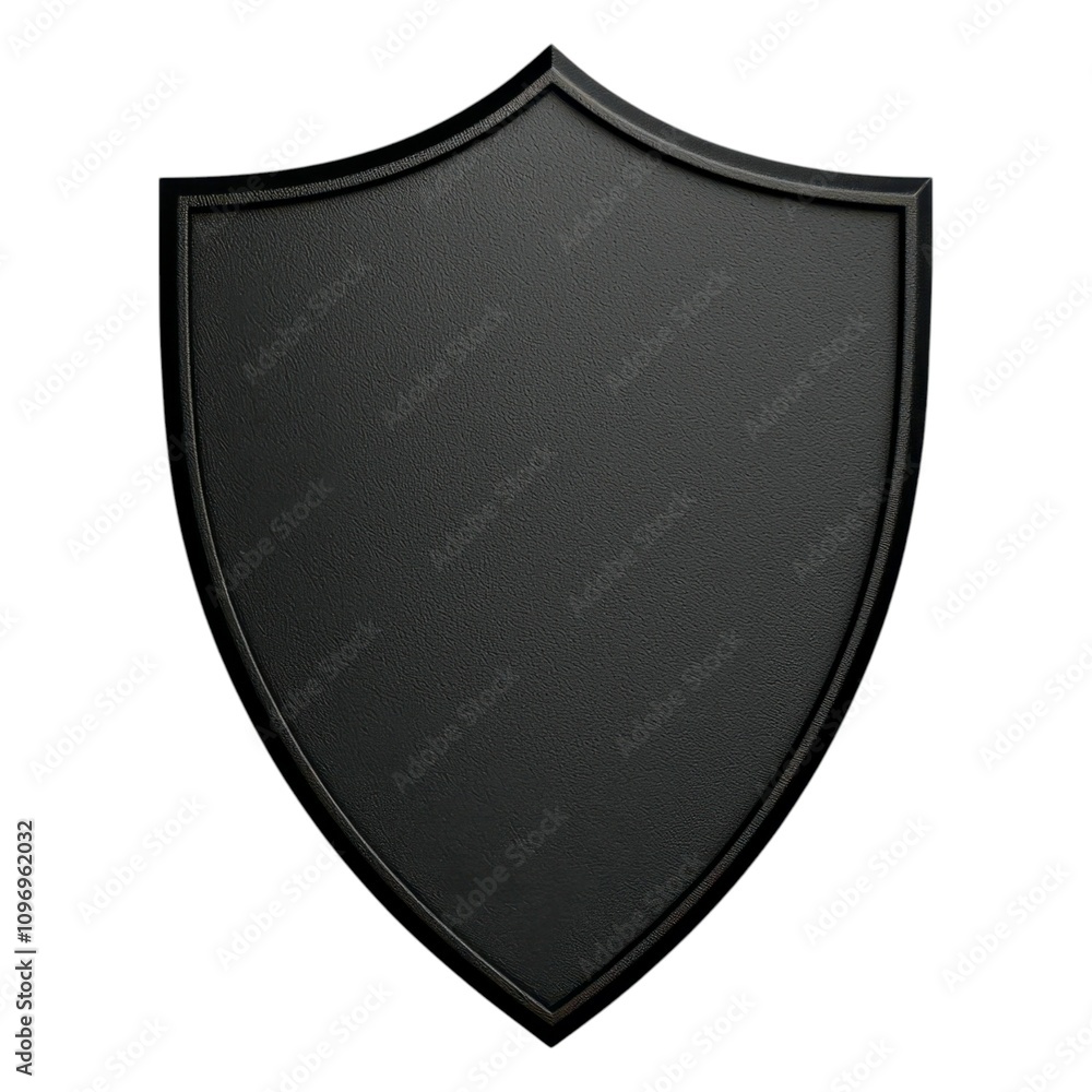 A simple black shield icon with a smooth texture, representing security, protection, and strength. A simple black shield icon with a smooth texture, representing security, protection, and strength.