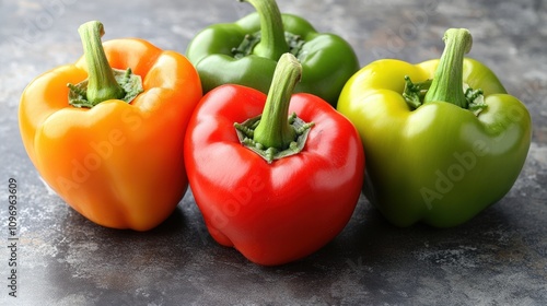 A colorful arrangement of bell peppers showcasing vibrant colors and fresh produce.