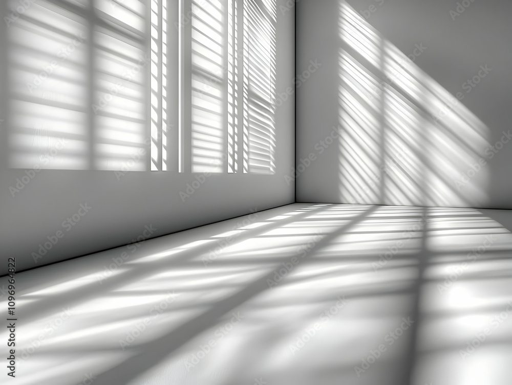 White Room 3D Render Light Shadows White Room 3D Render Light Shadows