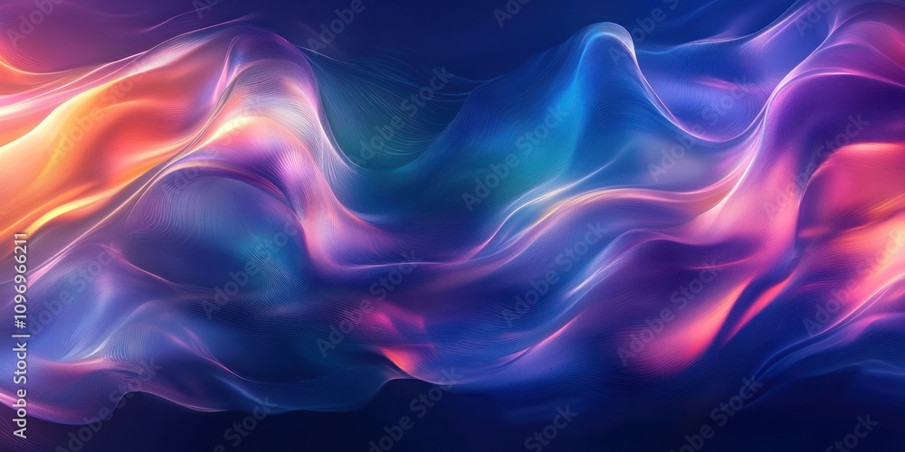 Abstract Colorful Waves Flowing Dynamically Through Space Abstract Colorful Waves Flowing Dynamically Through Space