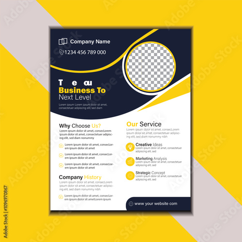 Creative corporate modern business marketing agency flyer design template . flyer template