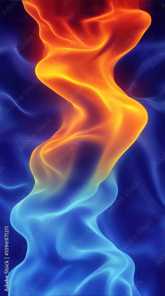 Soft waves flow seamlessly in a blend of rich orange and serene blue hues, creating a captivating abstract backdrop perfect for adding a touch of sophistication to various creative projects Soft waves flow seamlessly in a blend of rich orange and serene blue hues, creating a captivating abstract backdrop perfect for adding a touch of sophistication to various creative projects