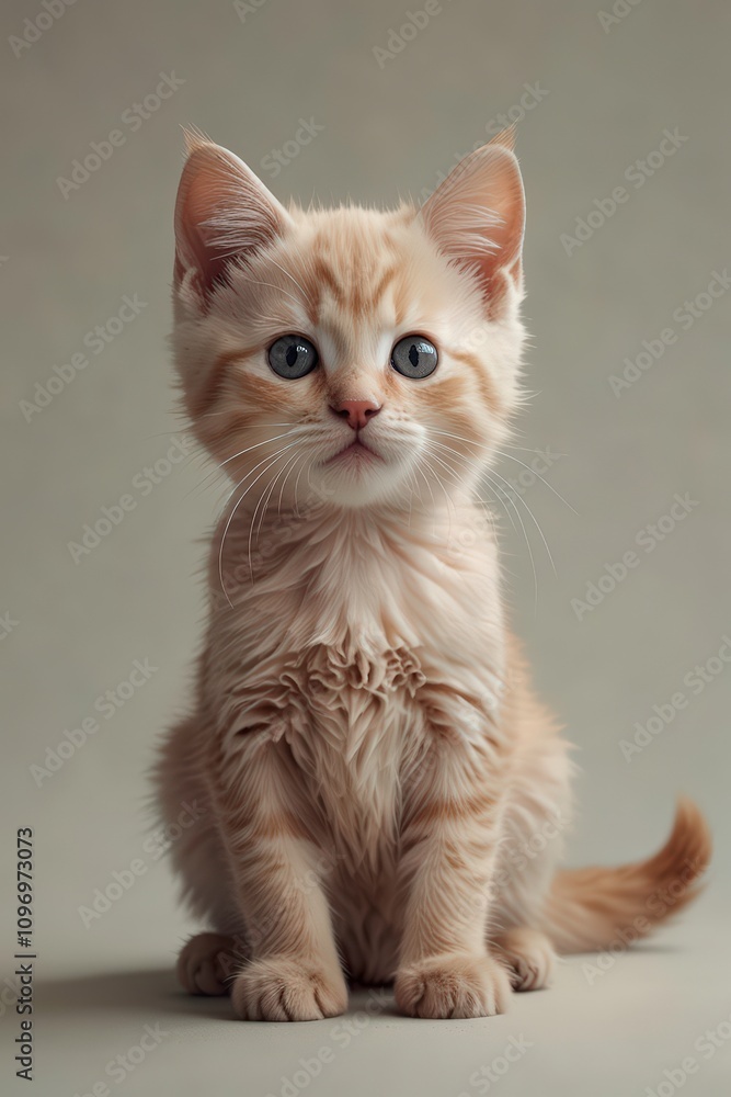 Curious Cat with Blue Eyes in Focus Curious Cat with Blue Eyes in Focus
