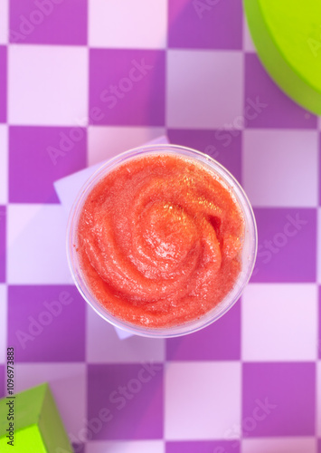 REFRESHING RED SMOOTHIE TOP VIEW