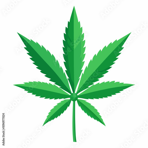 cannabis plant isolated clipart cartoon Illustration drawing