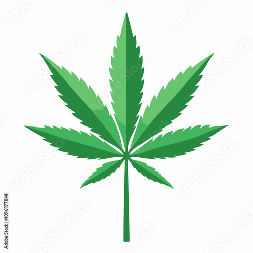 cannabis plant isolated clipart cartoon Illustration drawing