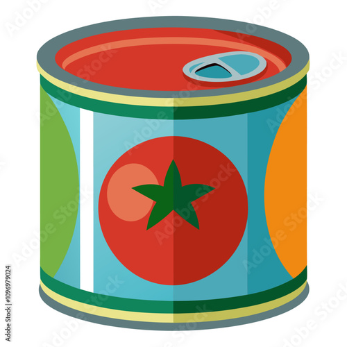 canned food tomato clipart cartoon Illustration drawing