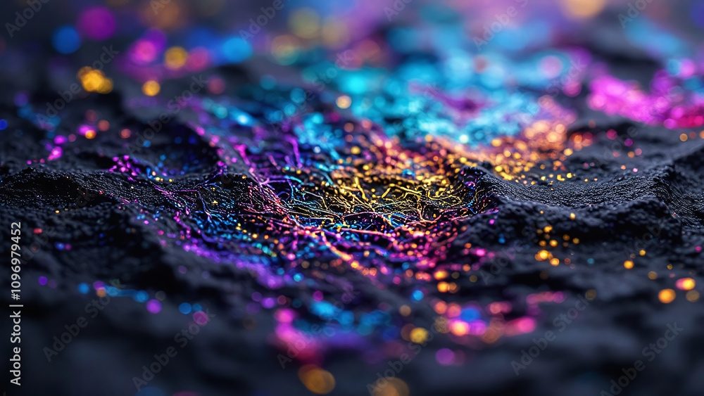 Obraz premium Vivid colored powders creating a festive and artistic display