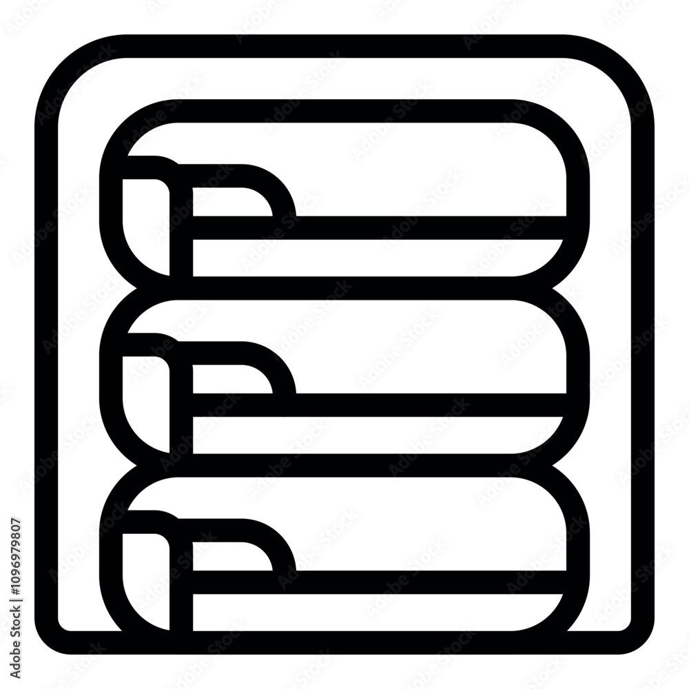 Simple black and white icon of an airplane cabin interior showing three rows of seats equipped with blankets, evoking travel and comfort Simple black and white icon of an airplane cabin interior showing three rows of seats equipped with blankets, evoking travel and comfort