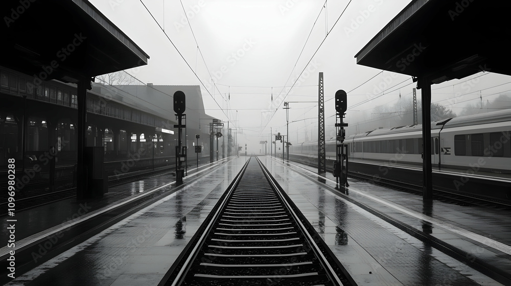 Rainy Day Train Station Photo Rainy Day Train Station Photo