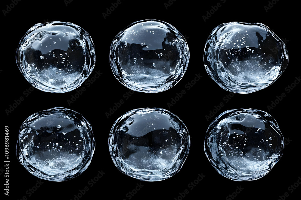 3D Ice Spheres Illustration 3D Ice Spheres Illustration