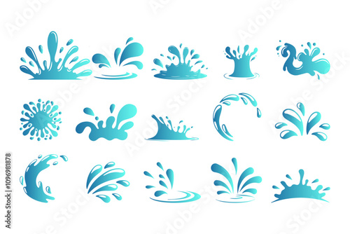 water drop icon vector, water falling illustration