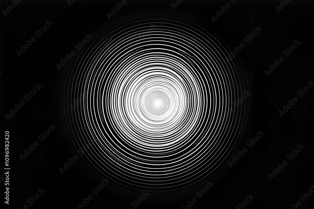 Abstract Black and White Circular Illustration Abstract Black and White Circular Illustration