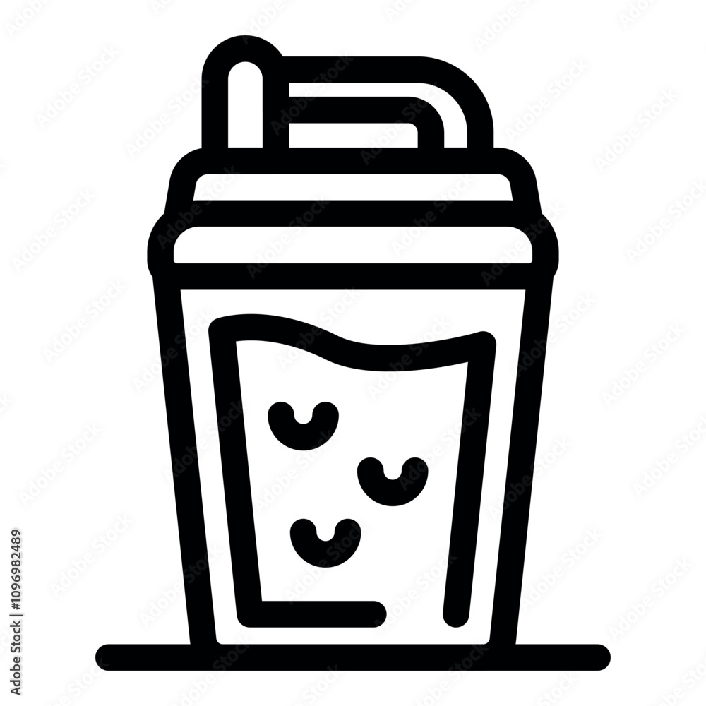Refreshing bubble tea in a plastic cup with straw and toppings, symbolizing popular taiwanese beverage Refreshing bubble tea in a plastic cup with straw and toppings, symbolizing popular taiwanese beverage