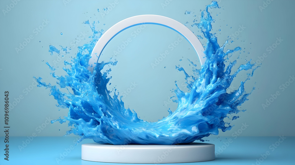 3D Blue Water Splash Illustration 3D Blue Water Splash Illustration