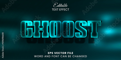 Ghoost text effect, editable street and urban customizable font style.