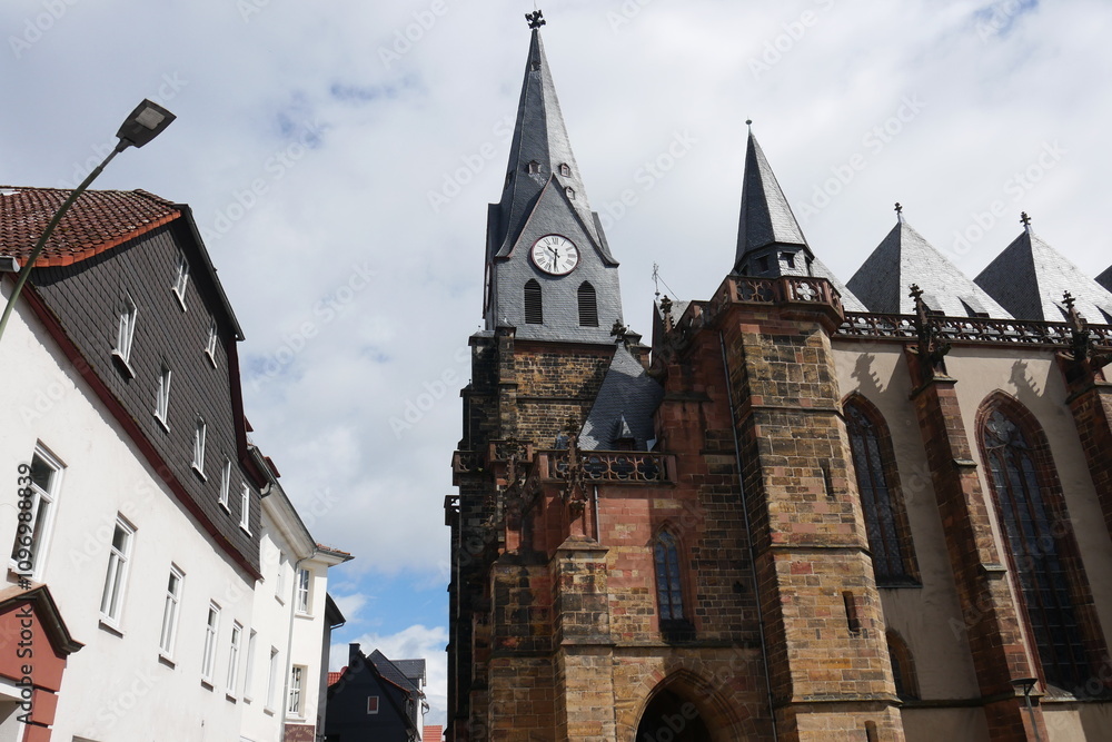 Fototapeta premium Stadtkirche in Friedberg in Hessen