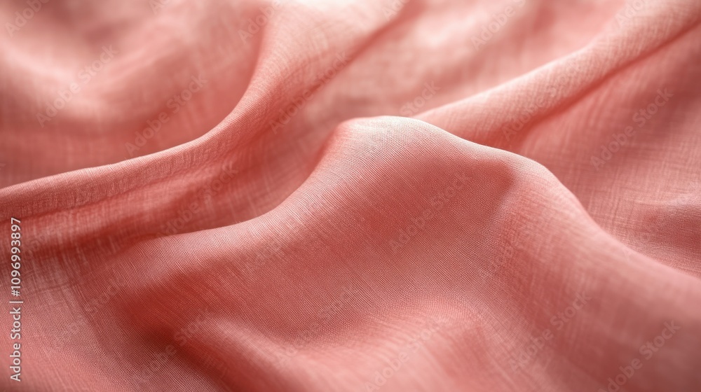 A close-up of soft, textured coral fabric draped elegantly. A close-up of soft, textured coral fabric draped elegantly.