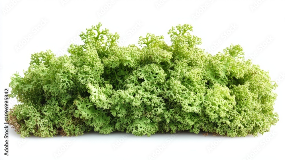 A vibrant green moss cluster, often used for decoration or crafting. A vibrant green moss cluster, often used for decoration or crafting.