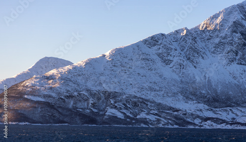 the day starts with a little ray of light on the mountains