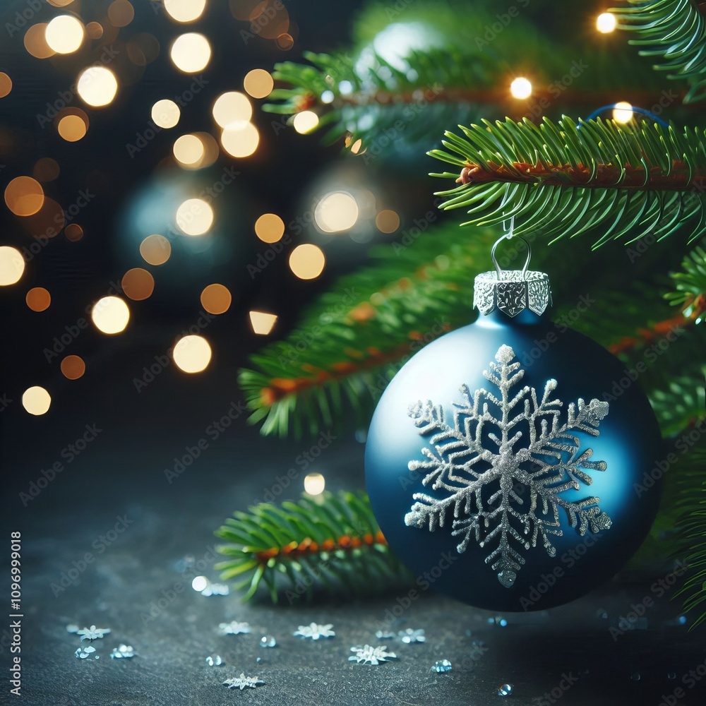 Blue Christmas Ornament - Decorated Christmas Bauble Background with Space for Copy - Christmas Ornament with Christmas Tree - Holiday Diffused Bokeh Wallpaper - Snow, Mistletoe and Presents Blue Christmas Ornament - Decorated Christmas Bauble Background with Space for Copy - Christmas Ornament with Christmas Tree - Holiday Diffused Bokeh Wallpaper - Snow, Mistletoe and Presents