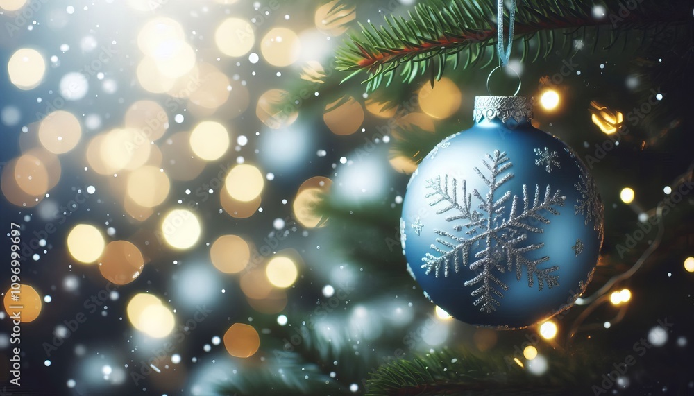 Blue Christmas Ornament - Decorated Christmas Bauble Background with Space for Copy - Christmas Ornament with Christmas Tree - Holiday Diffused Bokeh Wallpaper - Snow, Mistletoe and Presents Blue Christmas Ornament - Decorated Christmas Bauble Background with Space for Copy - Christmas Ornament with Christmas Tree - Holiday Diffused Bokeh Wallpaper - Snow, Mistletoe and Presents