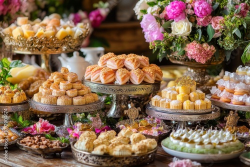 Festive Arabic Dessert Table for Eid