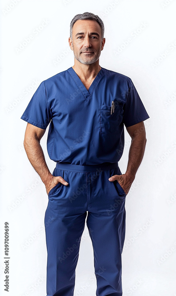 Fototapeta premium Portrait of a doctor with a professional and relaxed attitude.