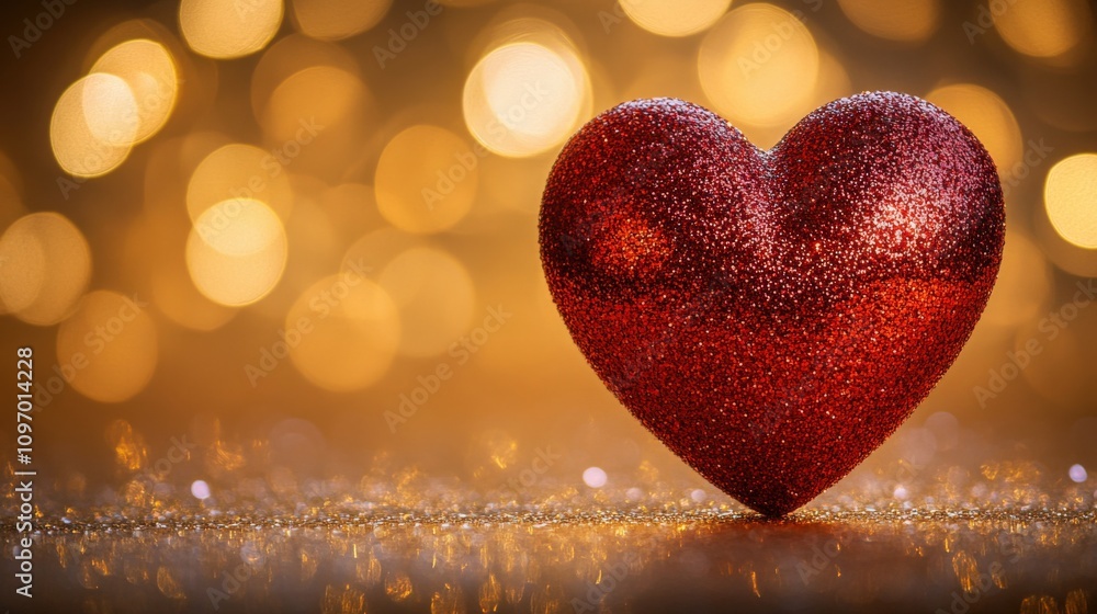 Glittering Red Heart: A Symbol of Love and Affection Glittering Red Heart: A Symbol of Love and Affection