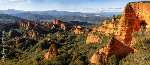 Fotografie Las Médulas, Orellán viewpoint, Monument-Archaeological Zone of Las Médulas, ope