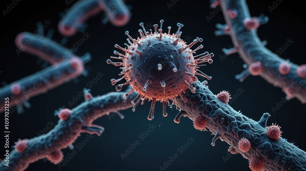 Viral Infection Microscopic View Viral Infection Microscopic View