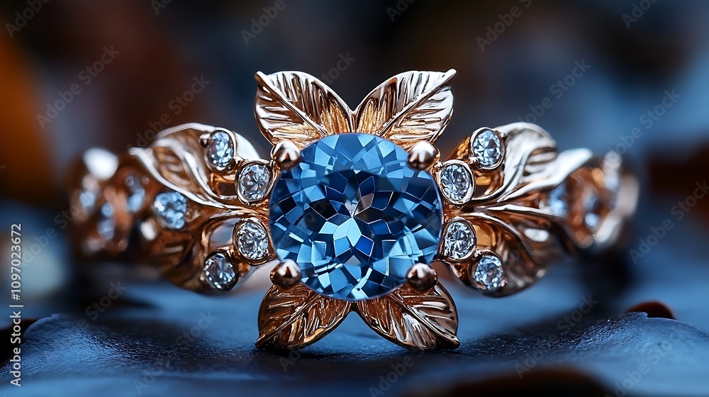 Fototapeta premium silver earrings with diamonds