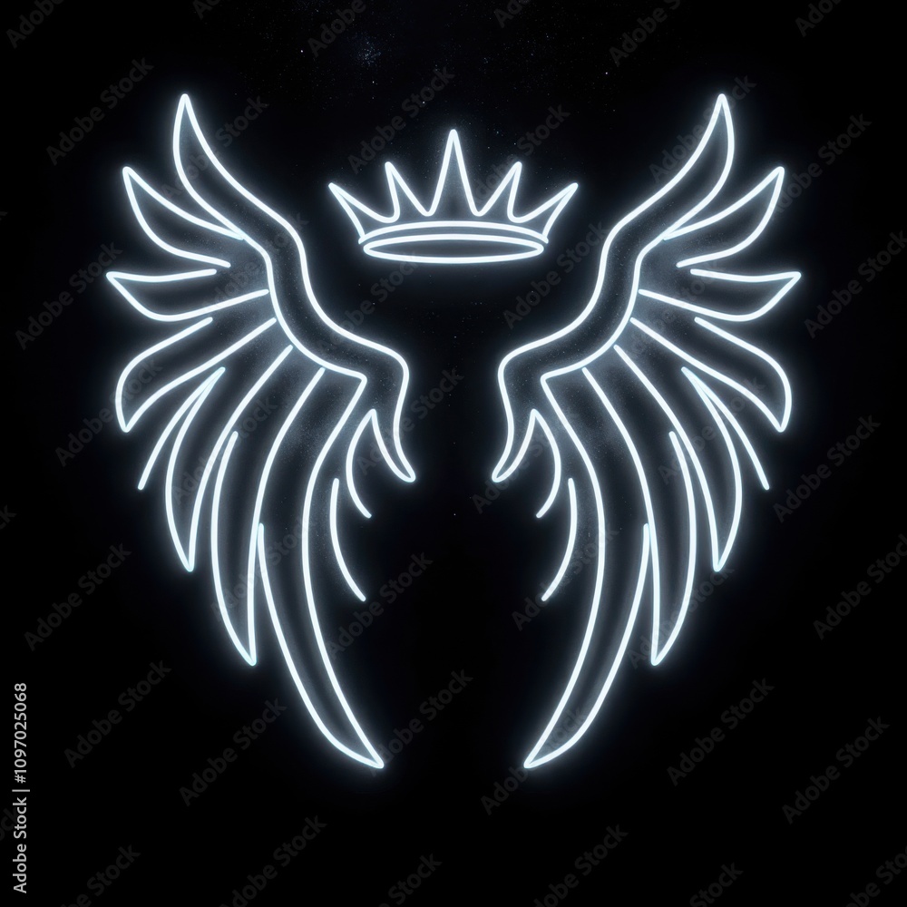 Fototapeta premium Geometric Angel Wings Illustration