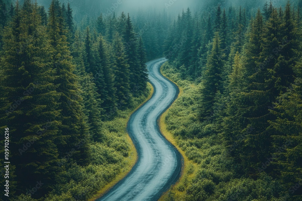 drone shots reveal a captivating symmetry of pine trees lining a winding road, presenting a stunning aerial perspective that captures nature's organized beauty drone shots reveal a captivating symmetry of pine trees lining a winding road, presenting a stunning aerial perspective that captures nature's organized beauty