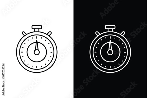 Timer icon  vector on White Background Vector Art Illustration on white background.