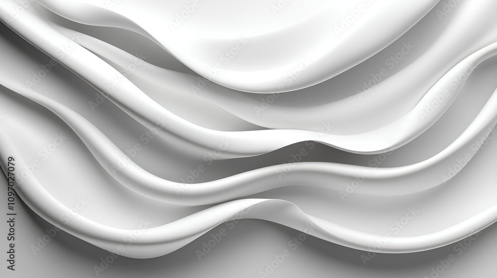 Fototapeta premium A white fabric with a wave pattern