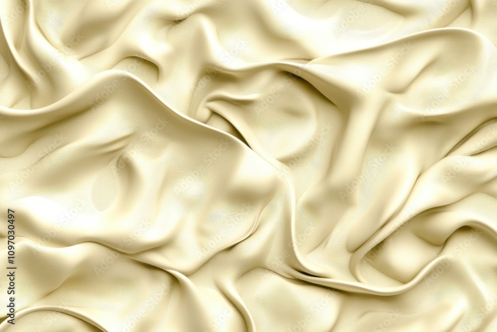 Fototapeta premium Cream-colored fabric waves seamless pattern texture 